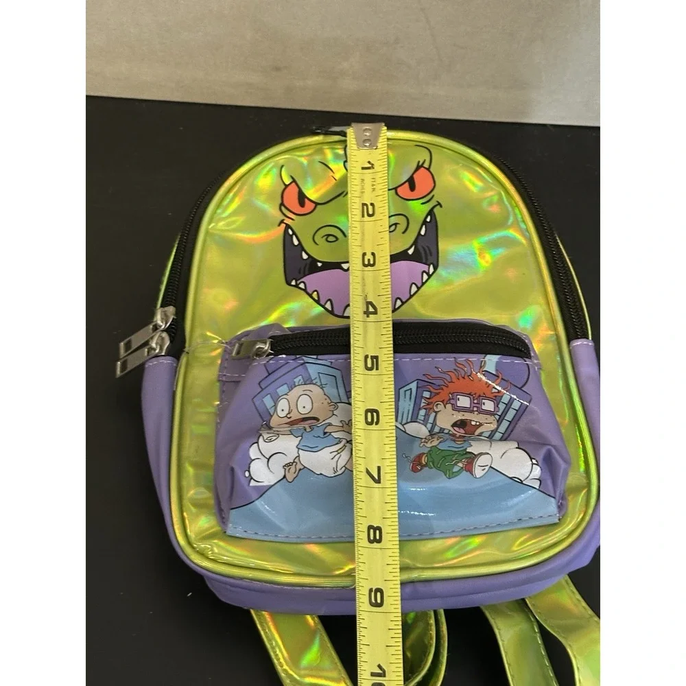Nickelodeon Rugrats Reptar Mini Backpack‎ Holographic Metallic Pickles Childs